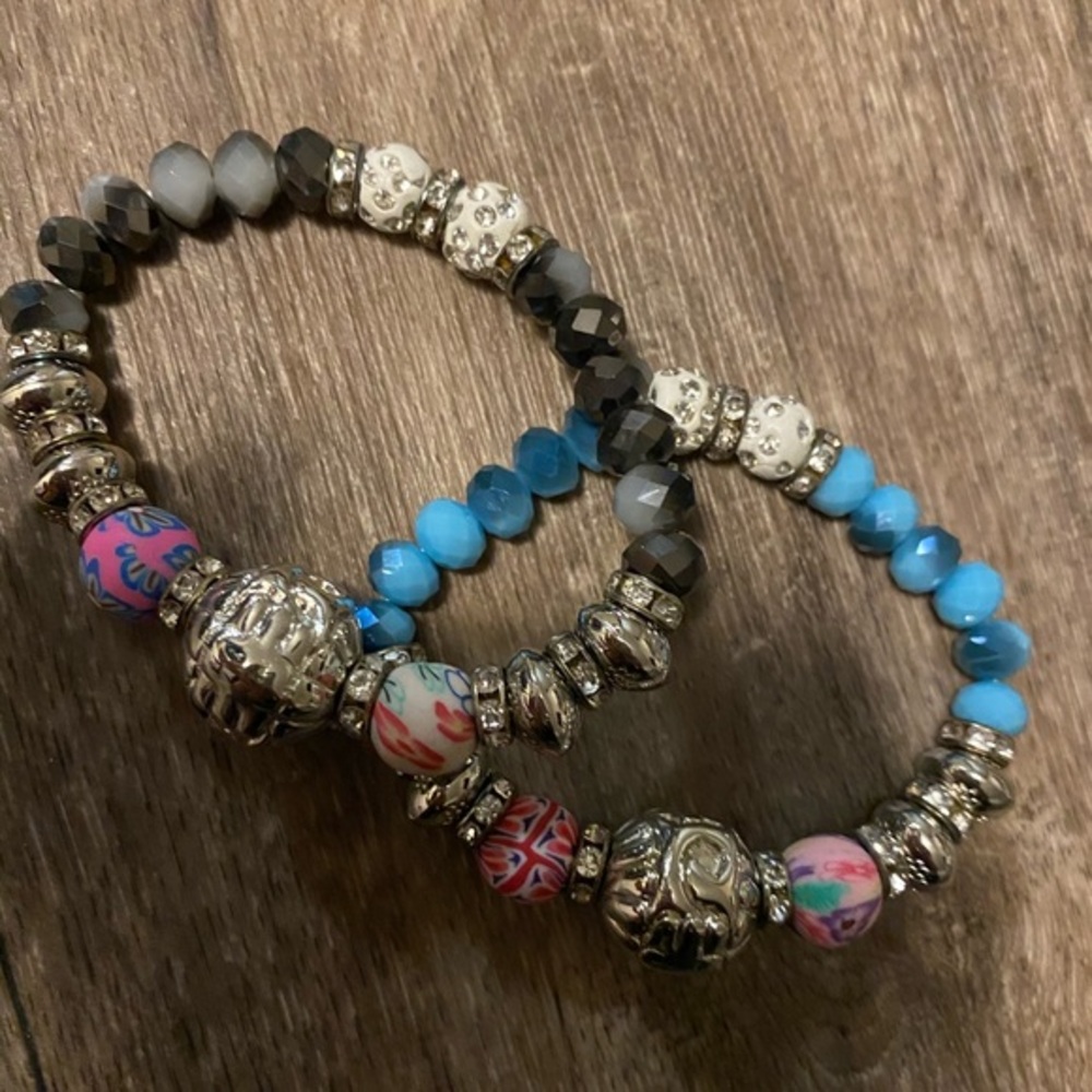 Two piece charm fashion style bracelet